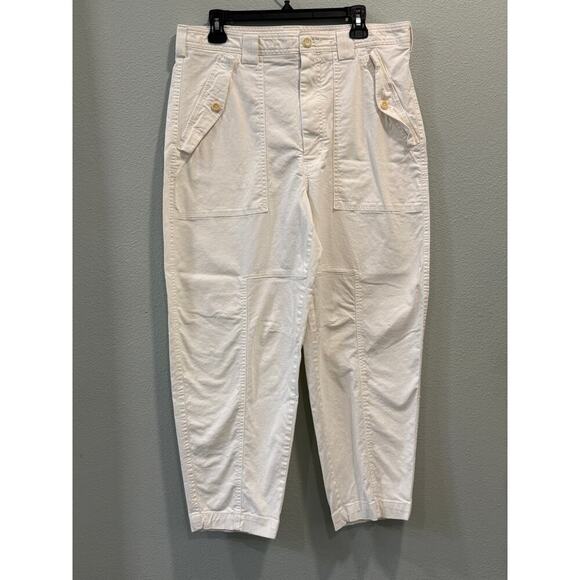 Banana Republic Pants - Banana Republic White Barrel Pants